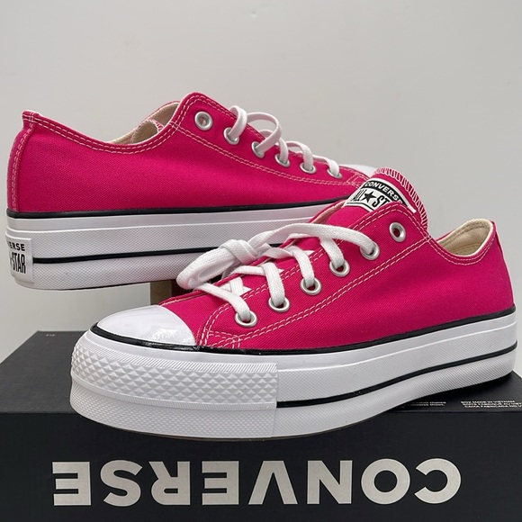Converse WMNS CTAS LIFT OX
CERISE PINK/WHITE/BLACK A11539F Platforms Sneakers - Picture 1 of 16
